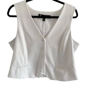 Jules & Leopold White button front vest